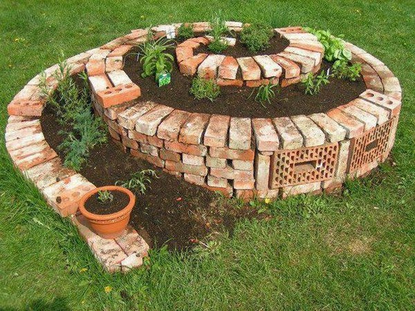 decoracao de jardim com tijolos 1