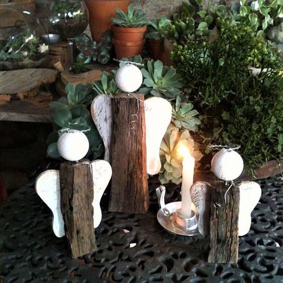 decoracao de natal em madeira para o jardim 2