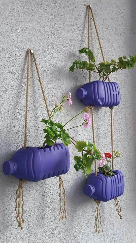 decorar o jardim com garrafas plasticas 14