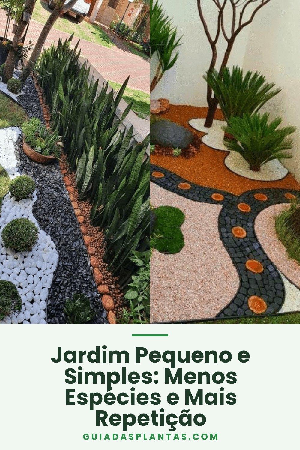 Jardim Pequeno e Simples: Menos Espécies e Mais Repetição