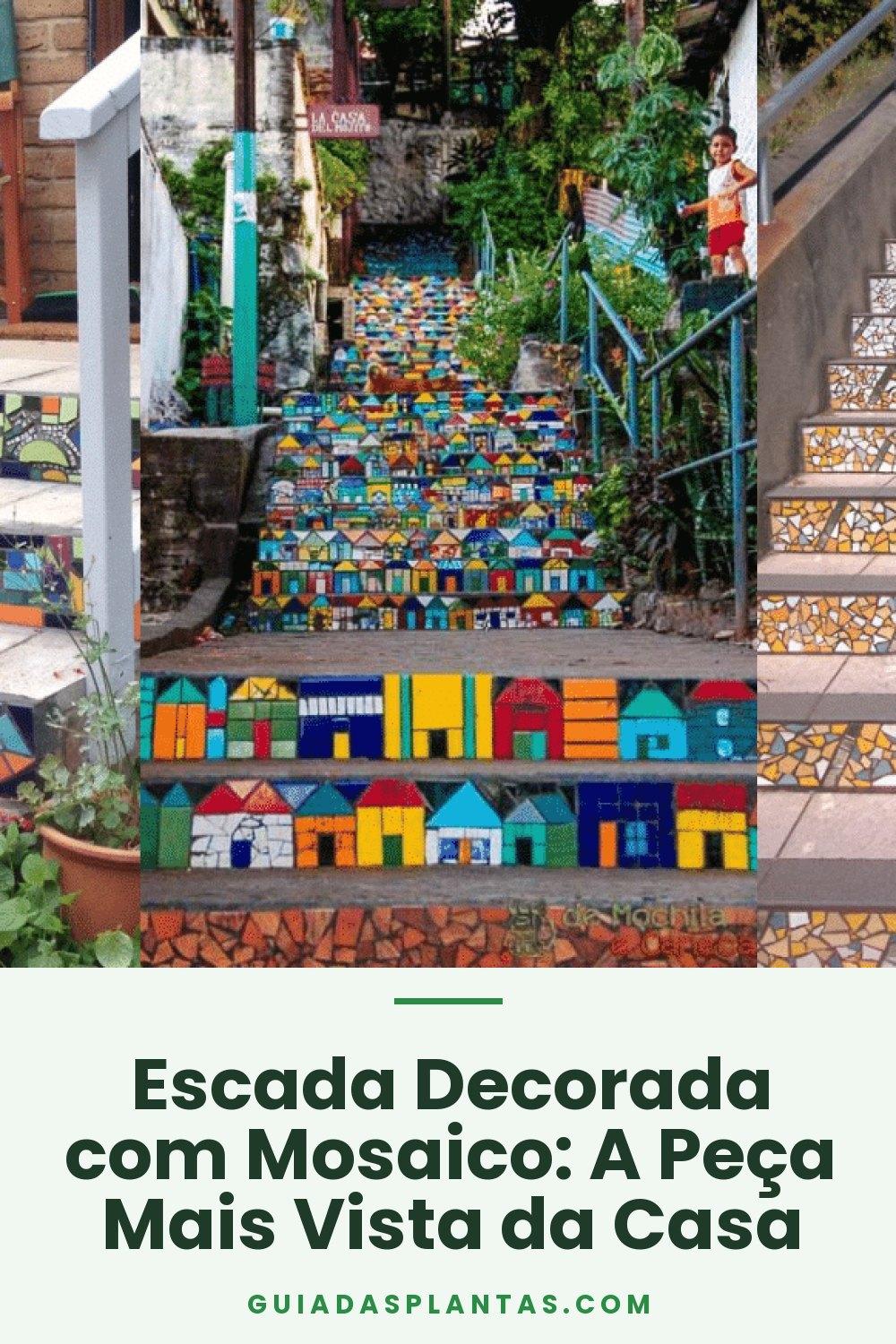 Escada Decorada com Mosaico: A Peça Mais Vista da Casa