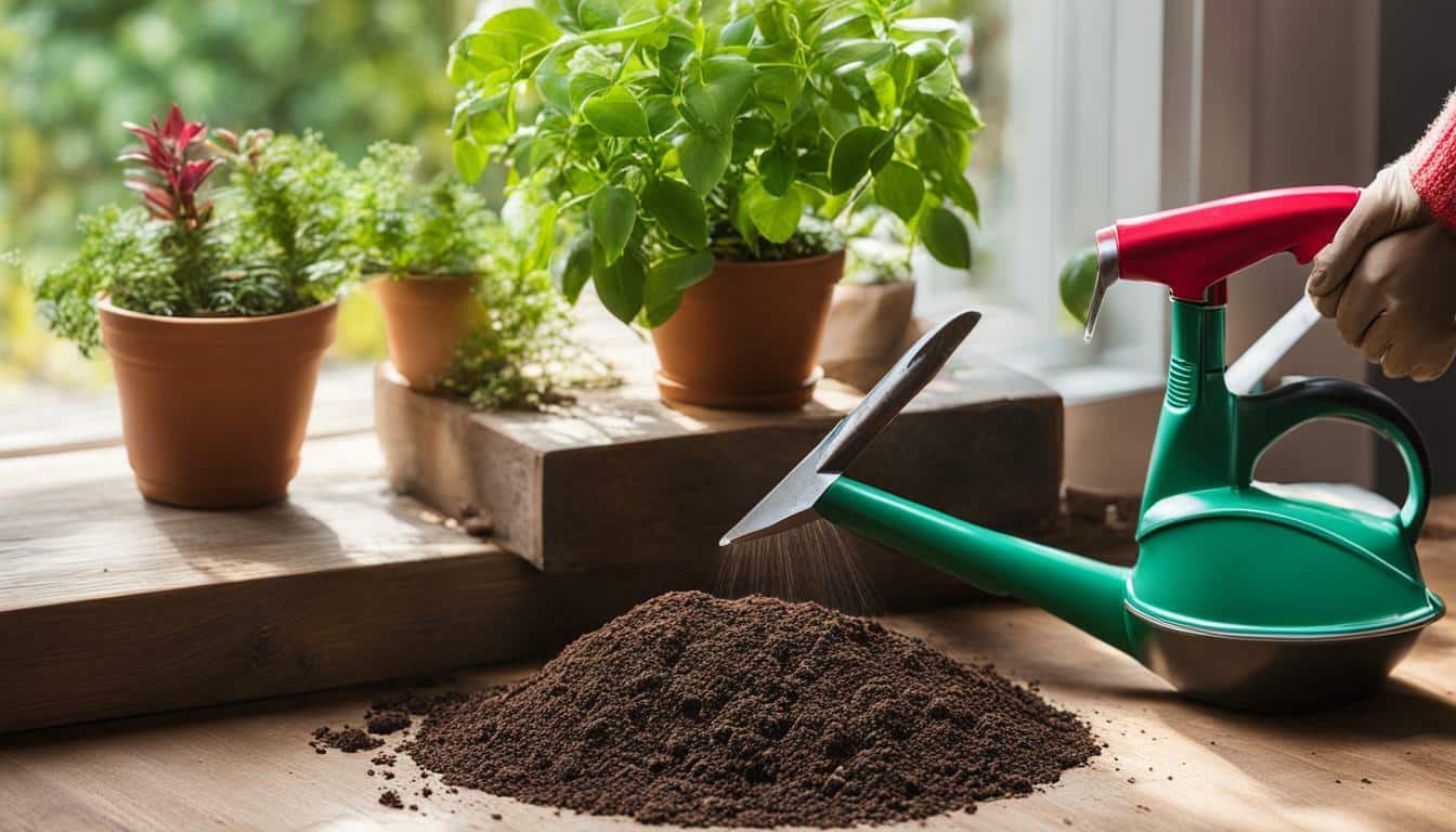 ferramentas para cuidar de plantas