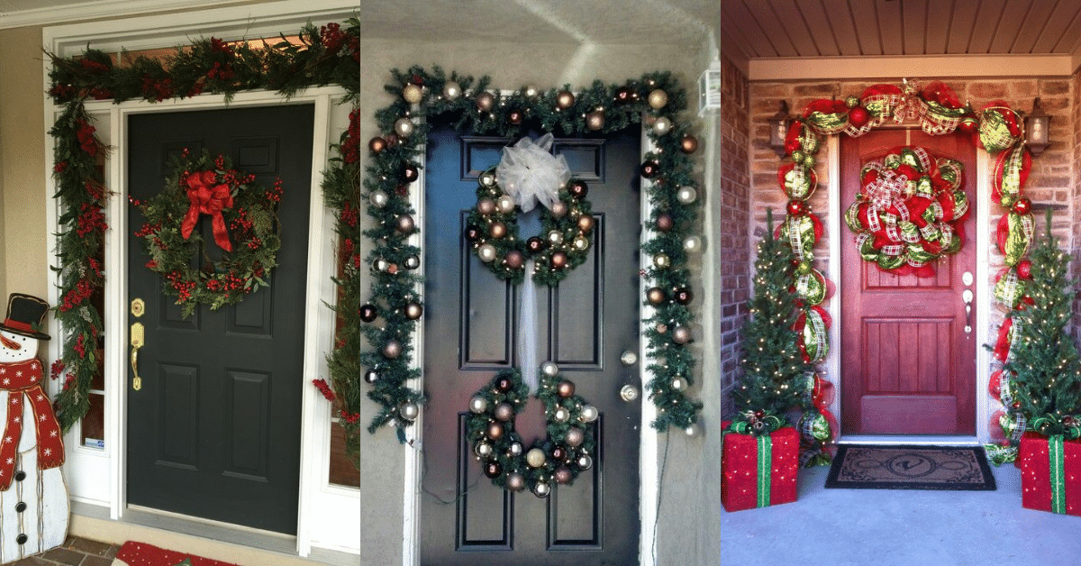 ideias decorar a sua porta para o natal