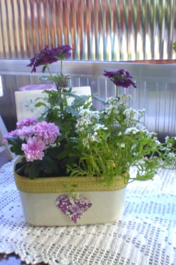 ideias plantar flores em potes de sorvete 10